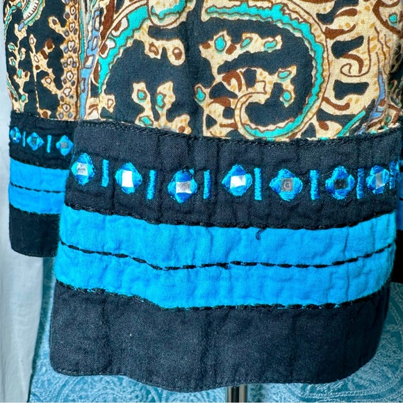Soft Surroundings Embroidered Paisley Print Tunic #1 - Picture 4 of 7